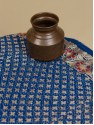 Banarasi Meenakari Lehenga - Indigo Blue Shaded