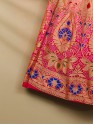 Banarasi Meenakari Lehenga - Peach Coral Shaded