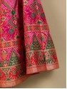 Banarasi Patola Weave Lehenga - Gajri Strawberry