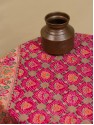 Banarasi Patola Weave Lehenga - Gajri Strawberry