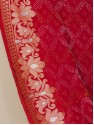 Banarasi Upada Lehenga - Blood Red