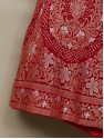 Banarasi Upada Lehenga - Orange Red Shaded