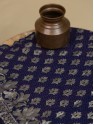 Banarasi Upada Lehenga - Indigo Blue