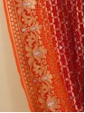 Banarasi Upada Lehenga - Orange Red Shaded