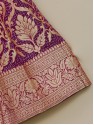 Banarasi Bandhej Lehenga - Shaded Wine