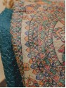 Madhubani Hand Painted Bandhani Saree - Electric Blue