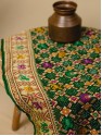 Tilfi Meenakari Saree - Bottle Green