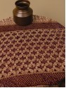 Baluchari Border Jaal Saree - Seagreen Burgundy