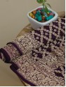 Banarasi Dupatta Jaal - Wine