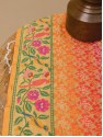 Banarasi Paithani Jaal Saree - Mango to Strawberry
